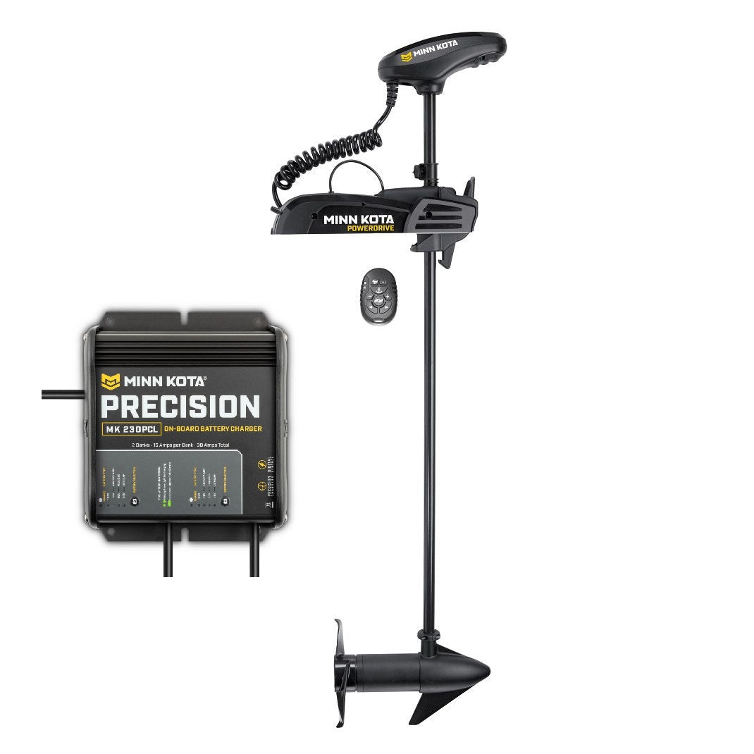 Minn Kota Powerdrive 55 54in with Micro Remote With MK230PCL Charger