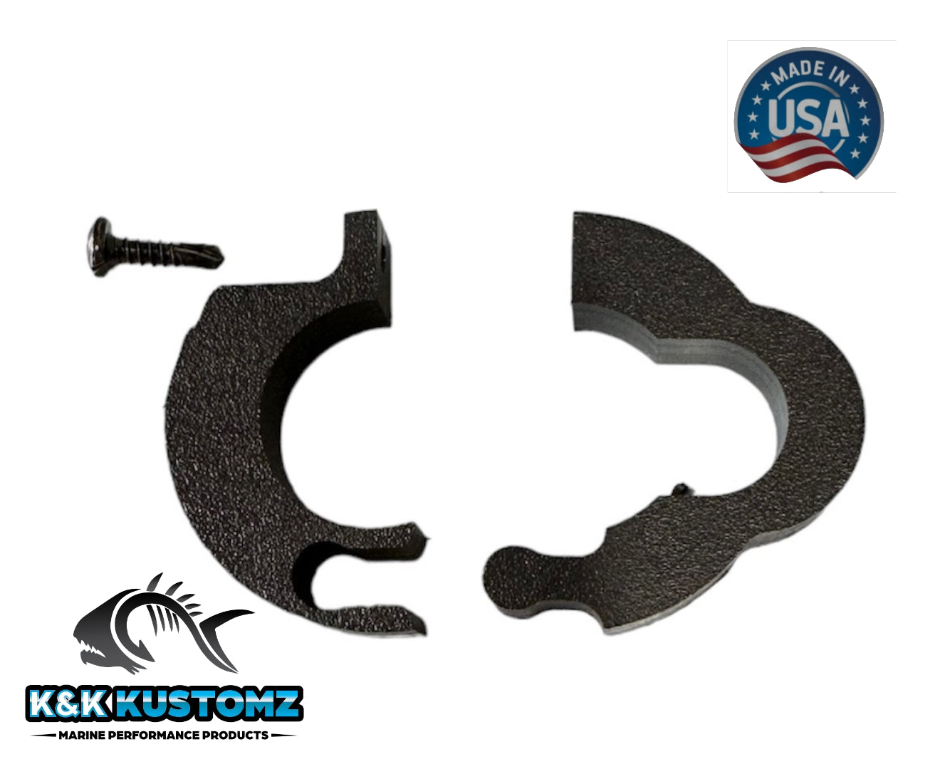 LOWRANCE GHOST TRANSDUCER CABLE CLIP AND KEEPER SET FROM K AND K KUSTOMZ