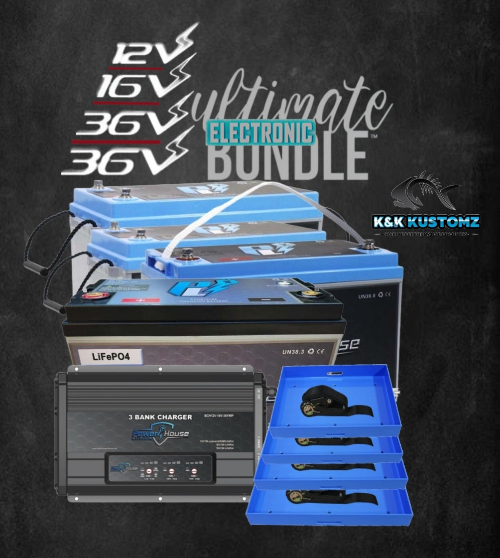 K and K Kustomz PowerHouse 12v/16v/36v/36v Ultimate Electronics Bundle