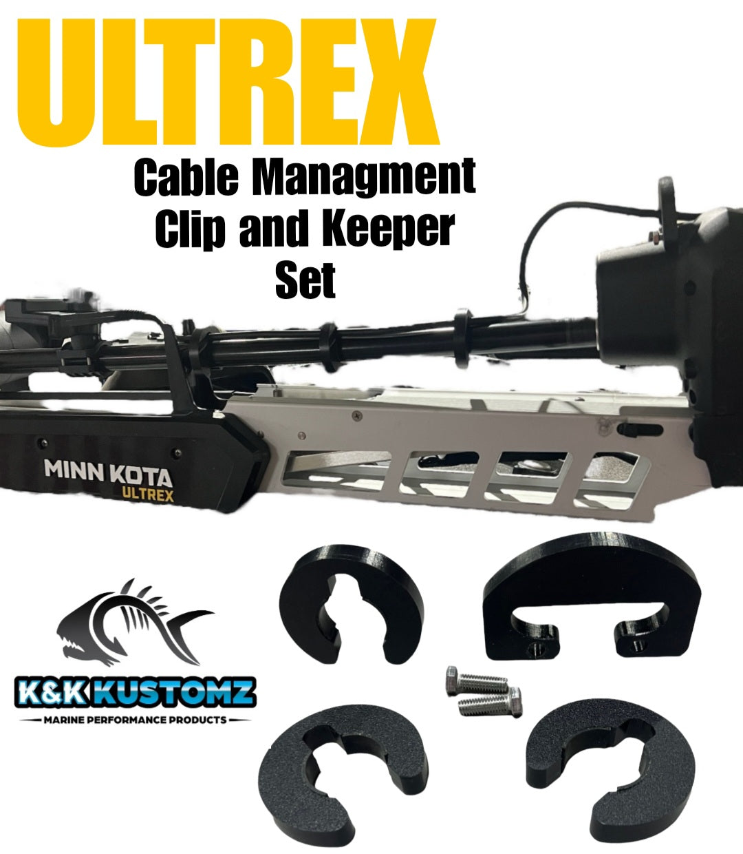 ULTREX TRANSDUCER CABLE CLIP AND KEEPER SET FROM K AND K KUSTOMZ