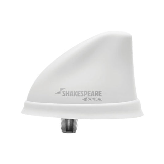 Shakespeare 5912 White VHF Low Profile Dorsal Antenna 26ft RG58 Cable