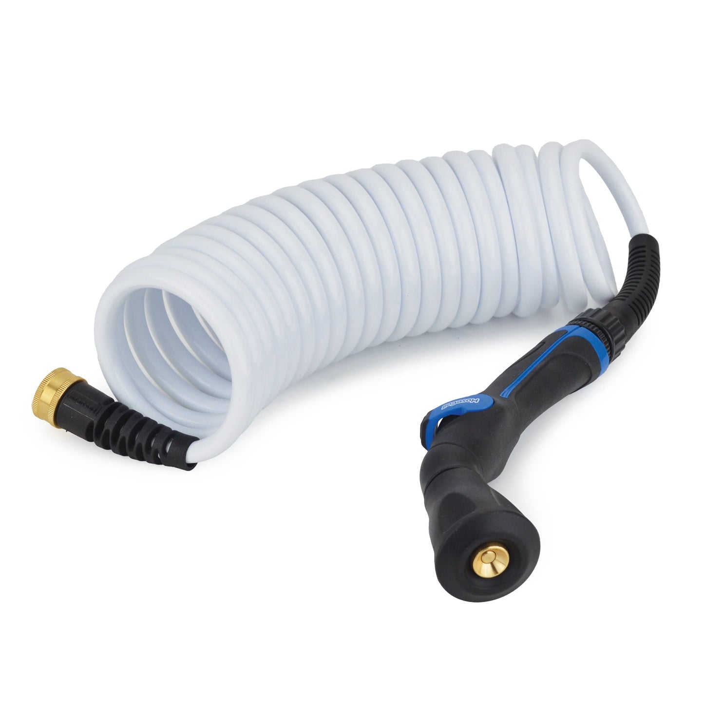 Hosecoil Skipper Spray System With 20ft White 3/8in Hose Boat Bumper Nozzel