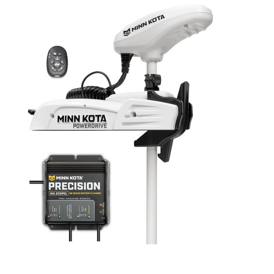 Minn Kota Riptide Powerdrive 55 54"" Shaft With Micro Remote With Mk230pcl Charger