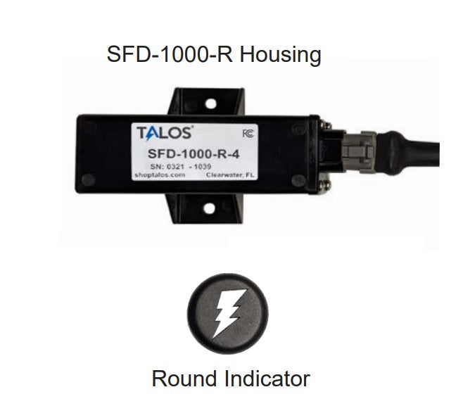 Talos Sfd1000r Black Round Flush Mount Lightning Detector With 3ft Cable