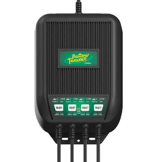 BATTERY TENDER 12 AMP, 12V Selectable - 4 Bank Marine Charger | 022-1004-WH