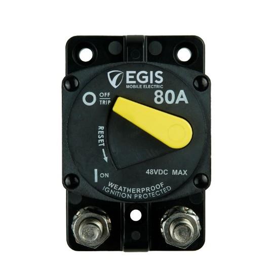 EGIS MOBILE ELECTRIC Circuit Breaker, 87 Series, 80 A, Surface Mount, Retail Pack | 4704-080