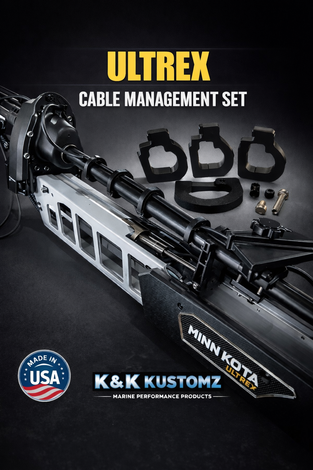ULTREX TRANSDUCER CABLE CLIP AND KEEPER SET FROM K AND K KUSTOMZ
