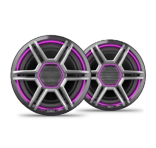 FUSION Apollo 7.7" LED Marine Speakers with Sports Gray Grilles | 010-02918-13