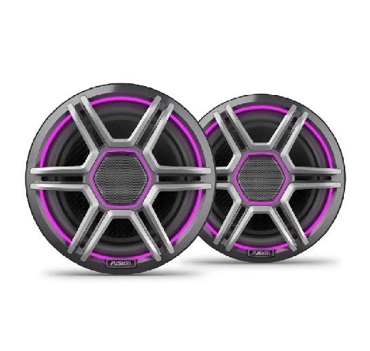 FUSION Apollo 7.7" LED Marine Speakers with Sports Gray Grilles | 010-02918-13