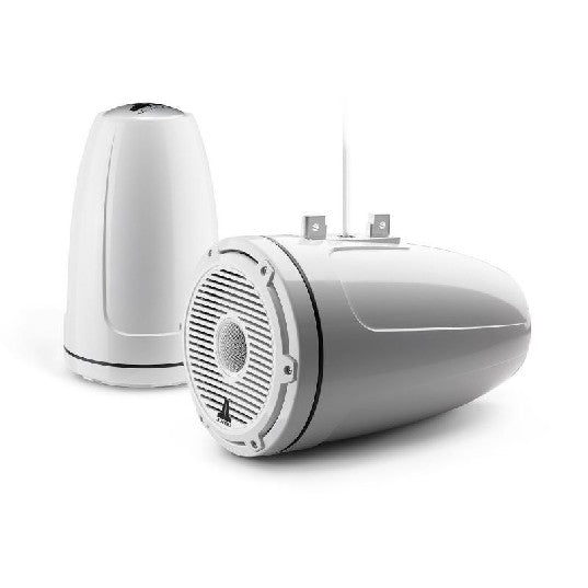 JL Audio M6 8.8in Enclosed Tower Speakers White Classic Grille