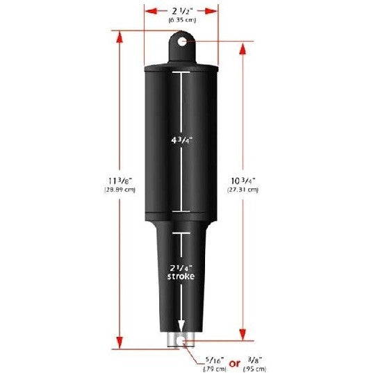 LENCO MARINE 2 1/4" STROKE XD ACTUATOR - 12 VOLT - 5/16" | 15055-001