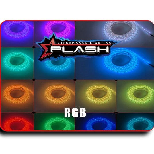 PLASHLIGHTS 12v RGB Color Changing Waterproof Flexible Light Strip - Ip68 - 10' | FLS-RGB-68-10FT