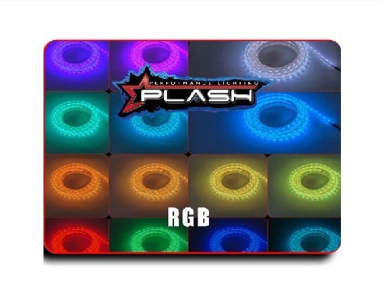 PLASHLIGHTS 12v RGB Color Changing Waterproof Flexible Light Strip - Ip68 - 24' | FLS-RGB-68-24FT