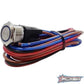PLASHLIGHTS Marine Push Button Switch - Blue LED - 20a - Stainless Steel - Momentary | PL22SS-M-BL