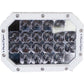 PLASHLIGHTS Quad LED Search Light - White Marine Housing | QUAD-CB-WHT