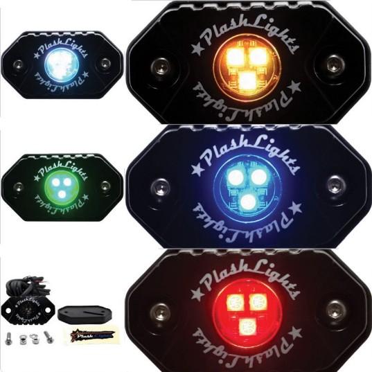 PLASHLIGHTS 9W, RGB Rock Light, Black Housing - Single | RL-RGB-S