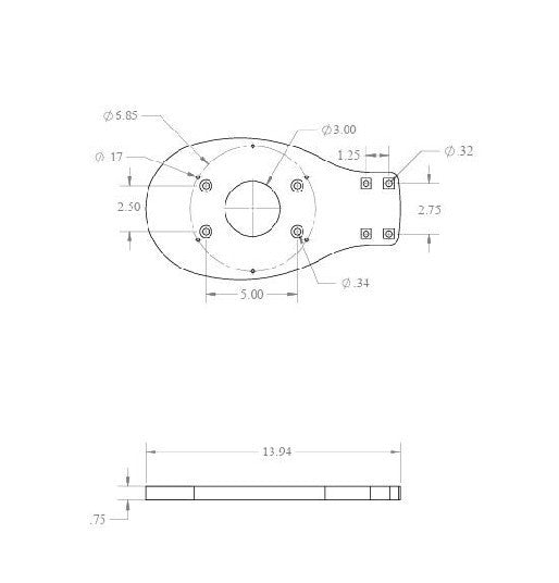 Seaview ADAF2 Plate For FLIR M100/200 Series