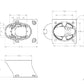 Seaview PMA57M1 5in Mount Aft Rake Requires Plate White