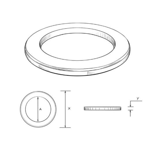10" SPEAKER/SUBWOOFER TRIM RING - 10" X .5" THICK - WHITE | TRIMRING10x.5