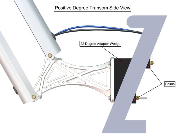 Transom Wedge Kit Vertical 22 Degree (White)