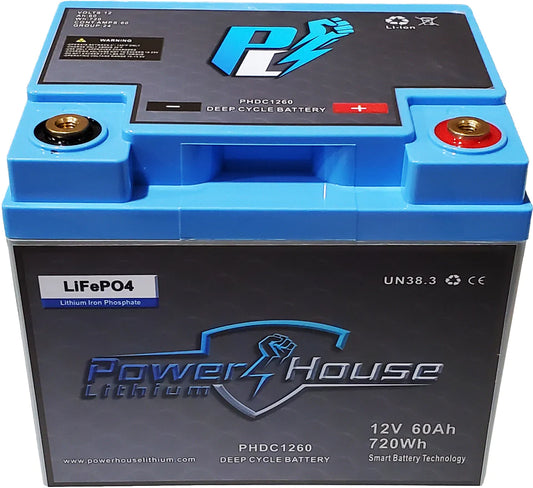 Powerhouse Lithium 12V 60AH Deep Cycle Battery