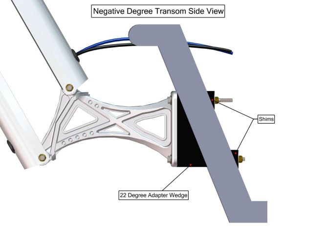 Transom Wedge Kit Vertical 22 Degree (White)