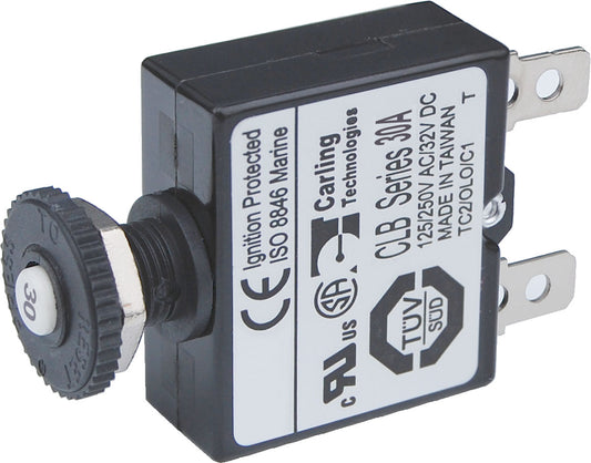 Blue Sea 30a Push Button Quick Connect Circuit Breaker