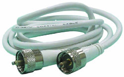 Digital 20' Rg8x W/ Mini Uhf Female Connectors & Pl259 Adap