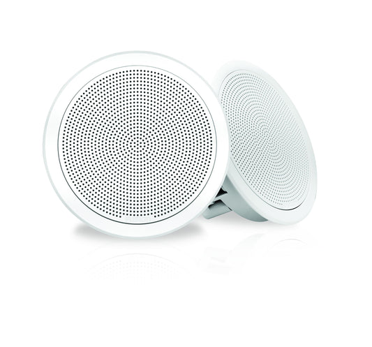 Fusion Fm-f65rw 6""  White Round Flush Mount Speakers