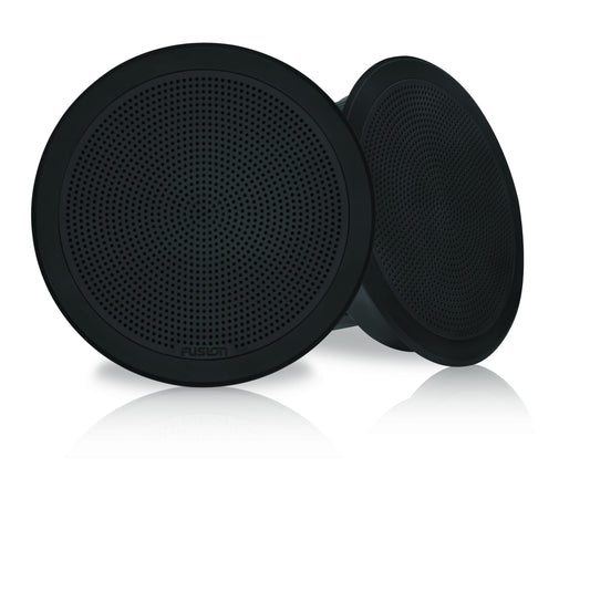 Fusion Fm-f65rb 6"" Black Round Flush Mount Speakers