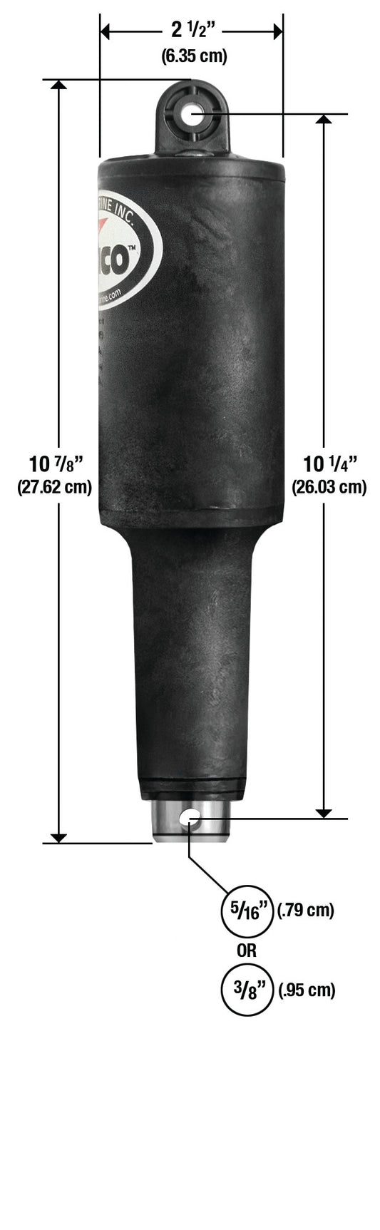 Lenco 2 1/4"" Stroke Xds Actuator 5/16"" X 3/8"" 12v